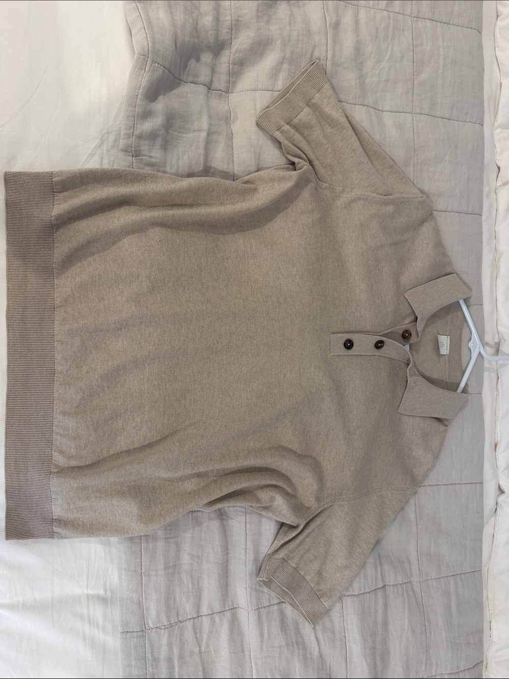 Eleventy Platinum Luxury Knit Polo Shirt Made in Italy Beige